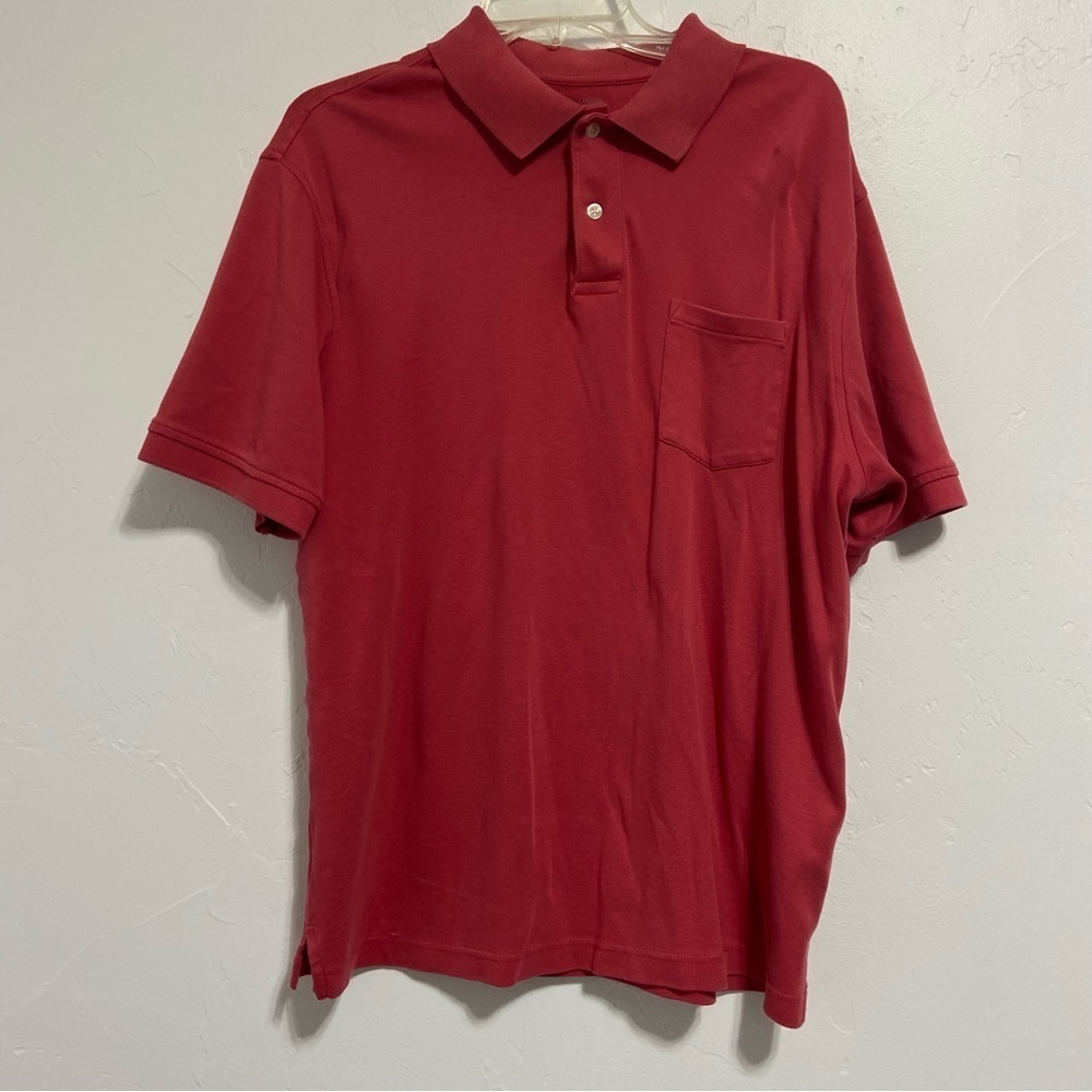 Roundtree & Yorke Men's Supima Cotton Short Sleeve Polo Casual Shirt Large